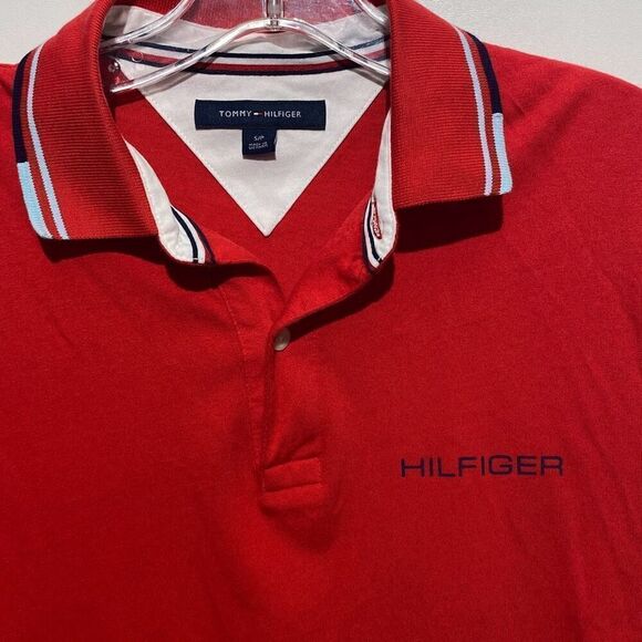 Tommy Hilfiger Men's Multicolor Colorblock Short Sleeve Polo Shirt Size Small - Picture 3 of 9